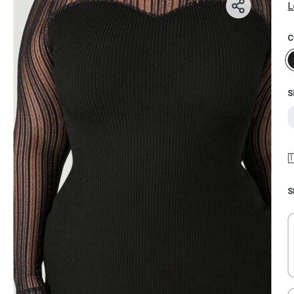 Plus Size Illusion Bodycon Midi Dress - Picture 1 of 6